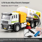 Simulated street cleaning sweeper electric vacuum sweeper road children's alloy car boy toy wind-up sprinkler truck