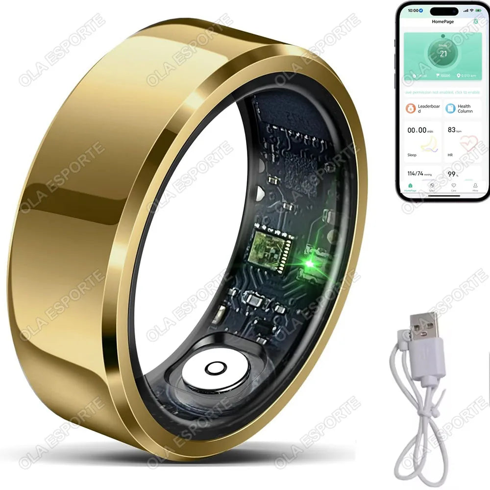2026 Smart Ring Blood Pressure Heart Rate Sleep Monitoring