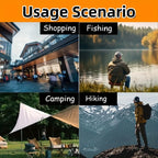 2-in-1 Folding Cane and Chair Foldable Travel Cane, Suitable for Hiking, Camping, Outdoor Activities