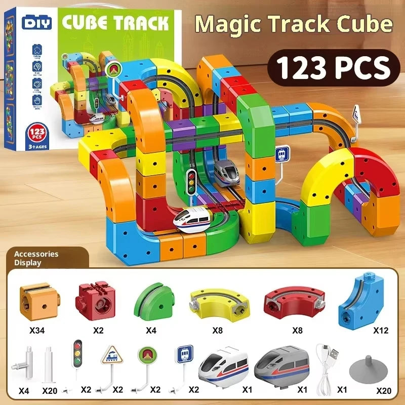 Magnetic Track & Anti-Gravity Vehicle Set — 100+ Pieces
