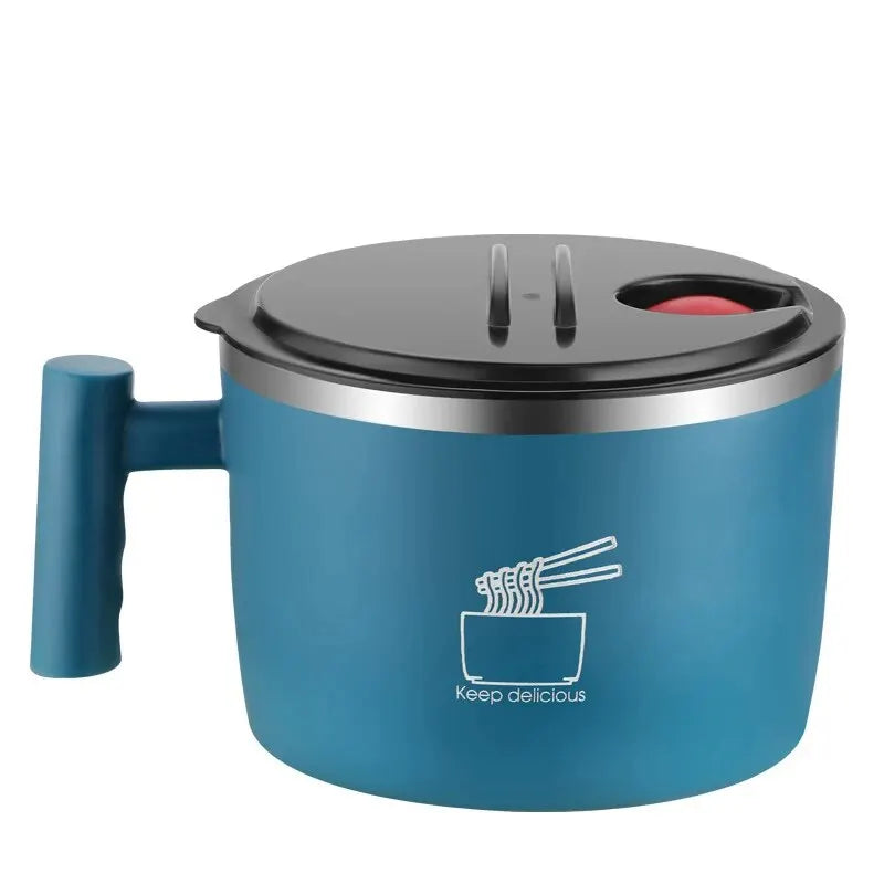 Portable Stainless Steel Noodle Bowl with Lid
