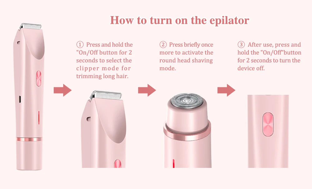 Rechargeable Women's Electric Shaver & Body Trimmer