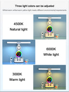 Rechargeable Led Table Lamp for Study Desk Lamp Reading Light Led Night Light with Fan Led Clock Dispaly Reading Desk Light