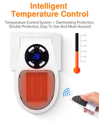 Plug In Electric Heater 500W Portable Room Heater Remote Control Mini Radiator Heating Stove Home Appliance Warmer