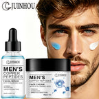 JUINHOU Men Face Serum&Cream Kit Copper Peptide Hyaluronic Acid Hydrating Firming Soothe Rough Skin Revitalize Dull Skin Man Day