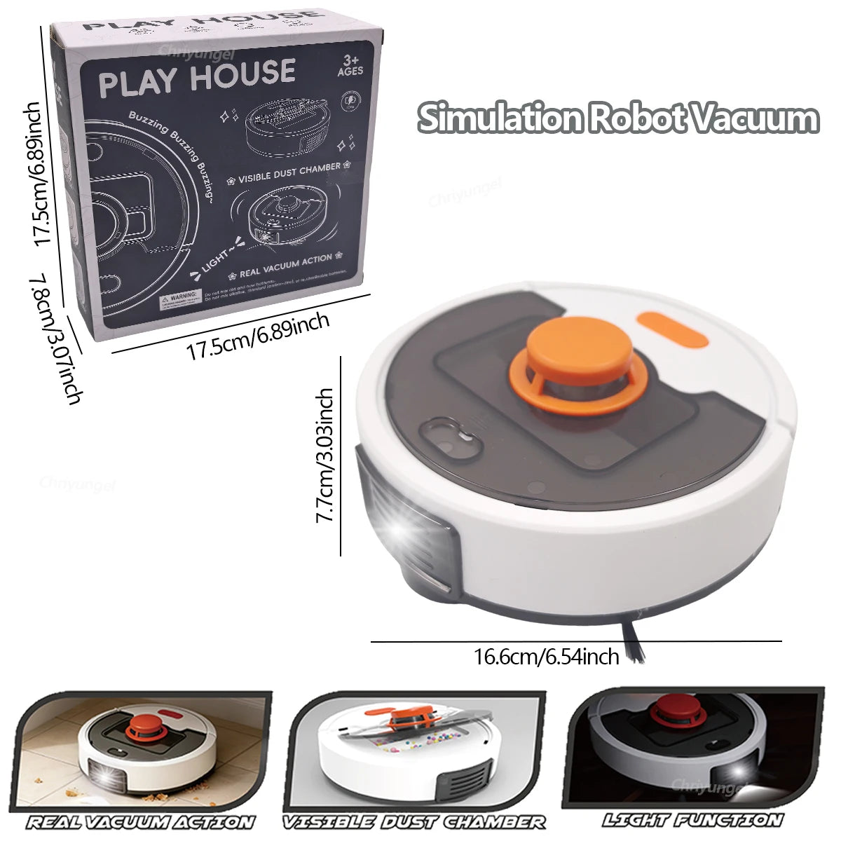 Kids Simulation Electric Vacuum Cleaner Toy Set Housekeeping Role Play Educational Toys for Toddlers Perfect Gift for Girls Boys