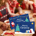 Christmas Scratch Cards with Santa, Merry Christmas Designs-Self-Scratchable Holiday reward tickets,Customizable DIY Gift Tags