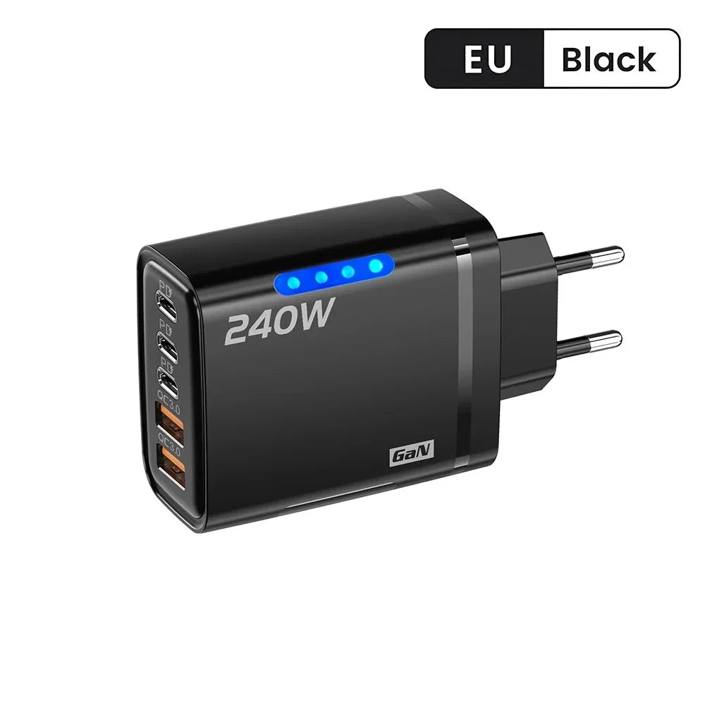 240W 5-in-1 USB-C GaN Desktop Charger