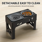 Adjustable 3-in-1 Elevated Pet Feeder with Slow Feeder Bowls