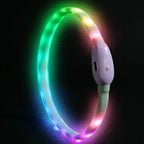 Lightweight USB Rechargeable Collar for Large Medium and Small Dogs, Glowing