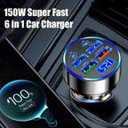 350W USB Car Charger PD QC3.0 USB C Car Phone  charger