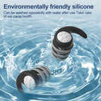 Silicone Noise Cancelling Earplugs Noise Filter Sleep Swimming Waterproof