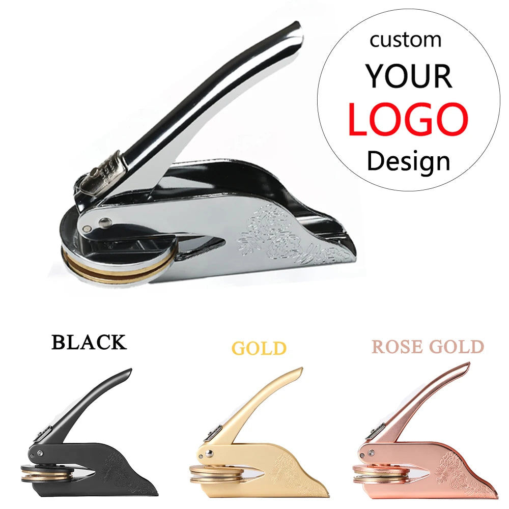 Personalised Metal Embosser Stamp – Custom Logo & Seal