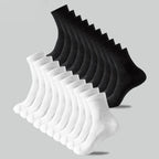 5/10/20 Pairs Neutral Solid Color Round Neck Socks Spring Summer Sweat Absorbing Breathable Comfortable All-season Sports Socks