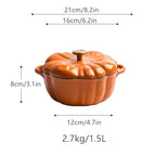 Enamel Coated Cookware Pumpkin Enameled Cast Iron Cooking Pot NonStick Enamel Pot Casserole Dish  for All Heat Source