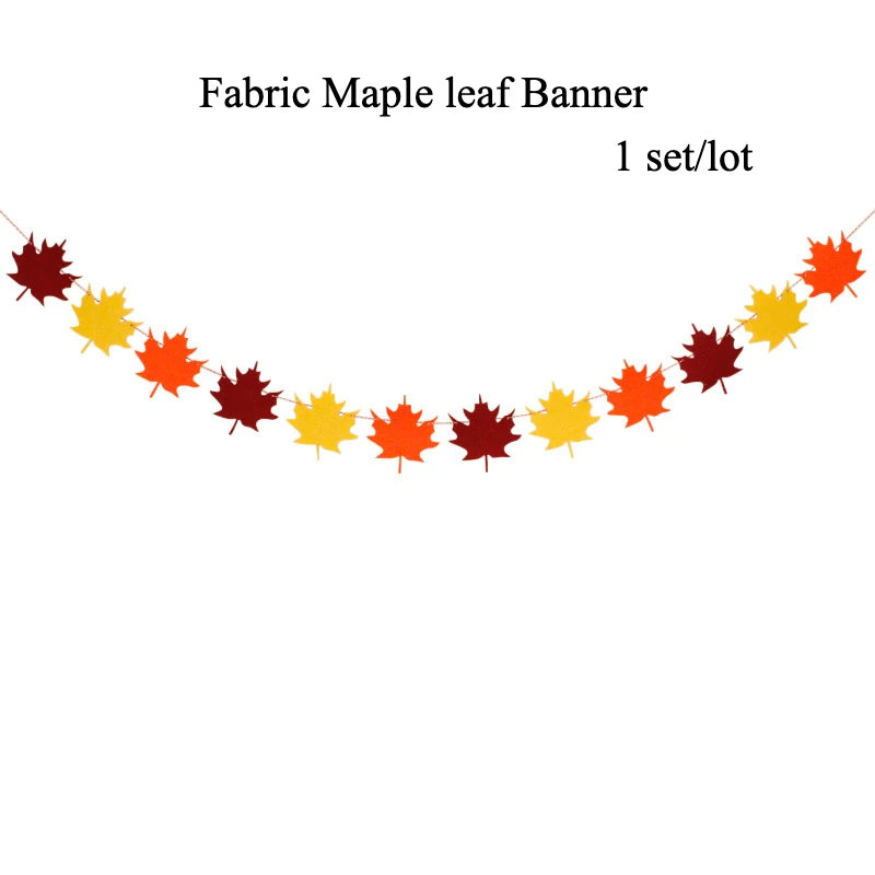 Boho Pom Pom Autumn Garland – Orange & Beige