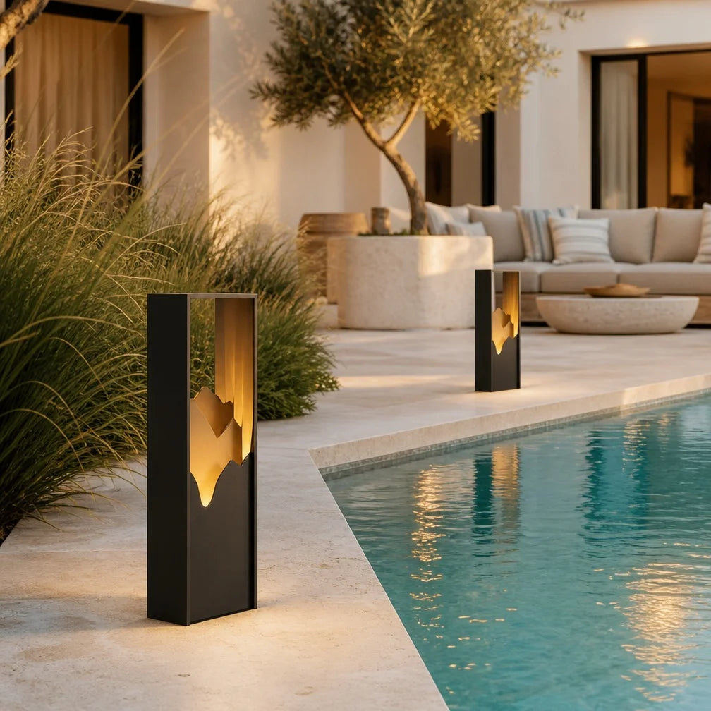 IP65 Waterproof Outdoor Garden Lawn Light Stainless Steel Mountain Path Lamp 38/65/180/280cm Bollard Light for Villa Yard Decora