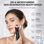 Ager Booster Pro Lifting Face Neck Therapy LED Vibration Massager Beauty Device for Anti-Aging Wrinkles, Skin Rejuvenation
