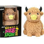 Popular New Products Scottish Highland Cow Stress Relief Toy Slow Bounce Sensory Soft Toy Cheese Squeezing Stress Relief Gift