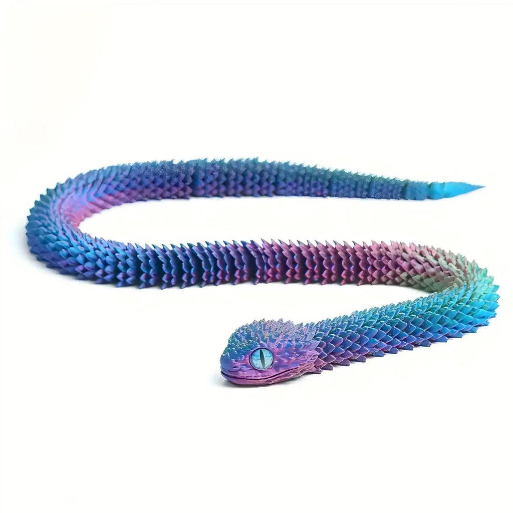 2026 New 3D Printed Snake Realistic Snake Statue Movable Joint Fidget Toys Simulation Snake Year Desk Ornament Animal Model Gift