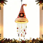 Christmas Santa Hat Chandelier DIY Lighted Hanging Chandelier Xmas Ornaments Glow in the Dark New Year Festive Party Decoration