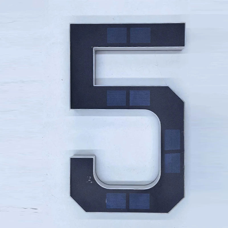 Solar LED House Number Sign with Light Sensor