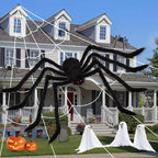 Giant Plush Halloween Spider Decoration – 30–200cm