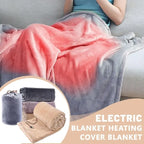 USB Heated Blanket With Storage Bag 160x85cm Coral Velvet Shawl Wearable Electric Blanket Winter Body Warmer for Home Office Car