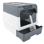 Enclosed Hooded Cat Litter Box with Scoop