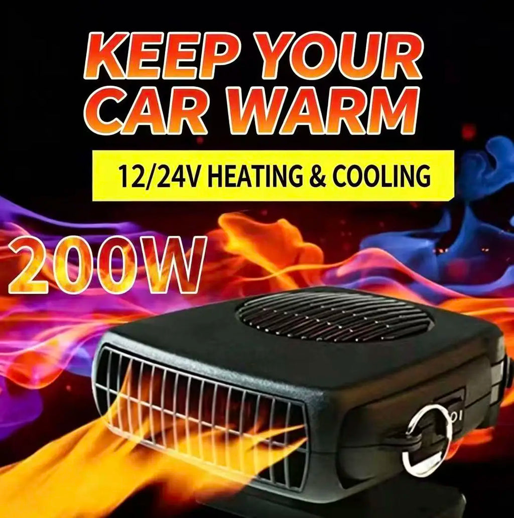 12V 120W /24V 200W Portable Car Heater Cooler Fan Fast Defrost Defogger Rotatable Holder for Truck SUV Windscreen