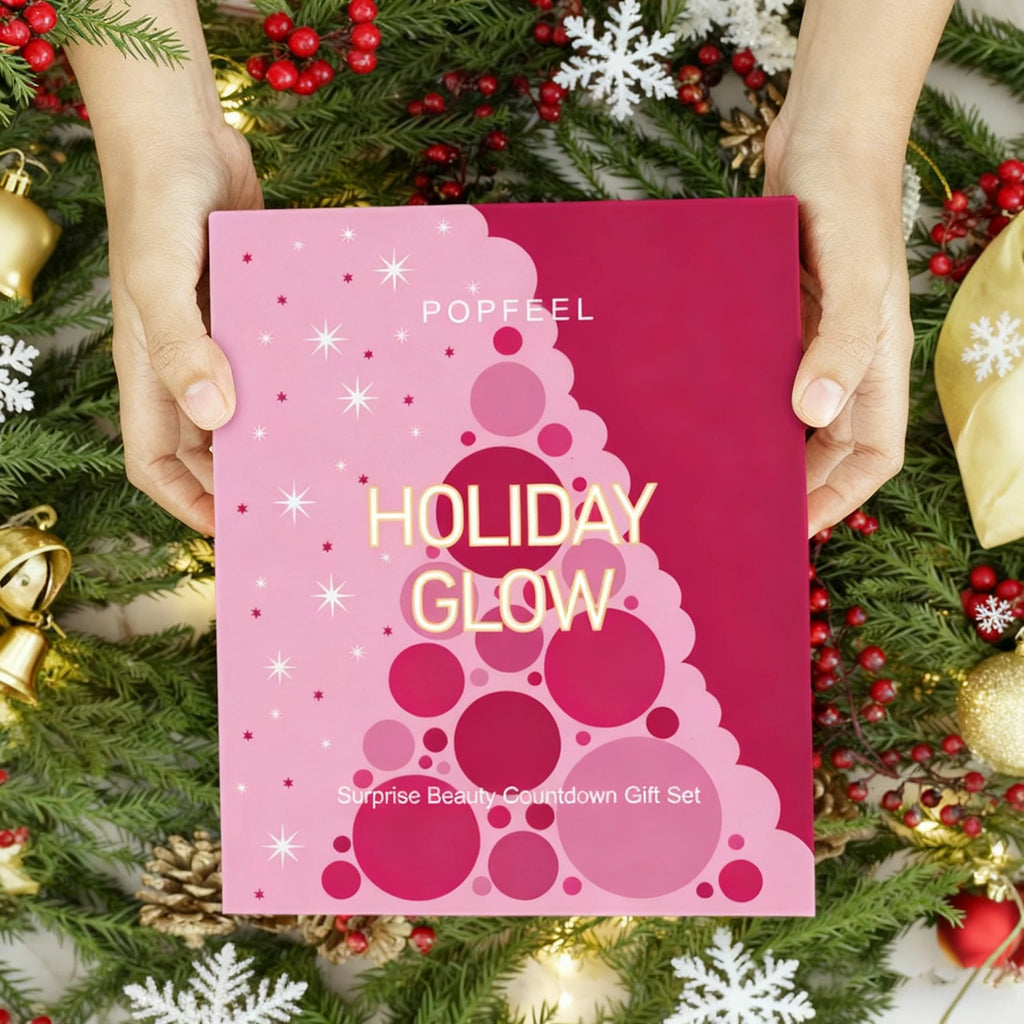 Christmas Countdown Makeup Set Lipstick Eye Shadow Cosmetics 24pcs Holiday Beauty Advent Calendar Gift Box for Women Girls