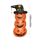 Stacked Pumpkin & Ghost Halloween Inflatable Decoration