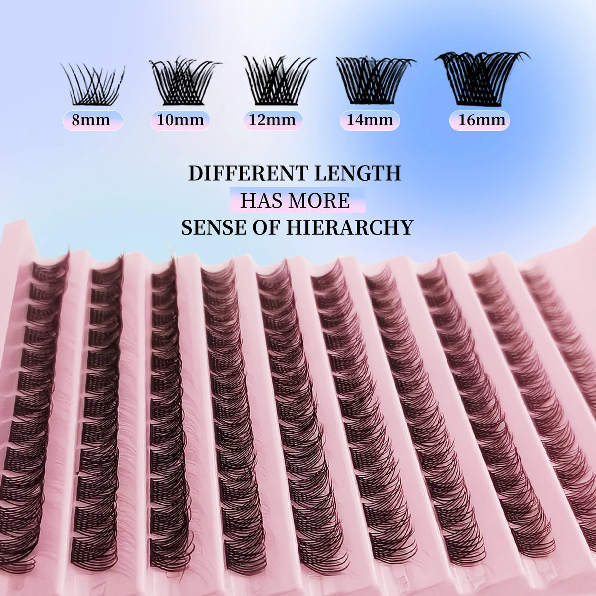 120Pcs Natural Eyelash Cluster Set, D Curl 8–16mm Mixed Length, Soft Band & Lightweight, Reusable False Eyelashes Cat Eye Effect