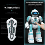 Kids Smart Voice Interaction Robot Blue Plastic Intelligent Robot