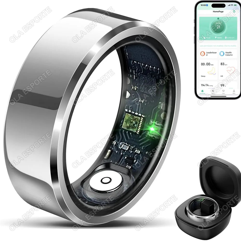 2026 Smart Ring Blood Pressure Heart Rate Sleep Monitoring