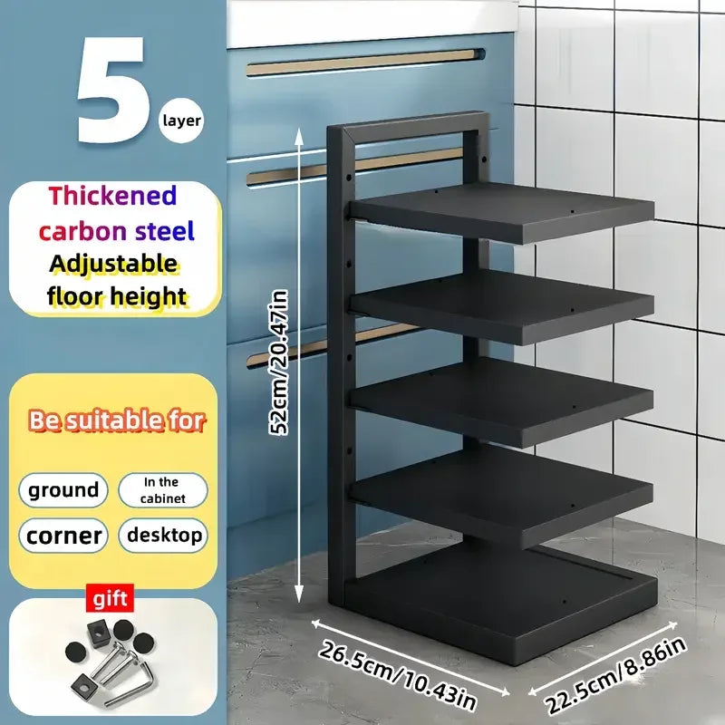 Adjustable Stainless Steel Pot & Pan Organiser Rack
