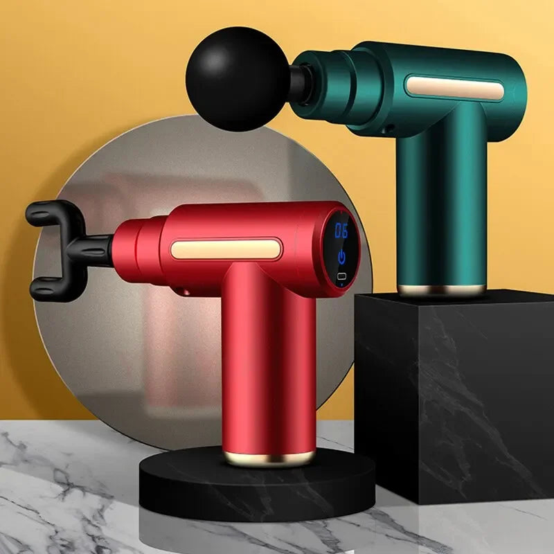 Fascial Massage Gun Electric Waist and Back Massager High-Frequency Vibration  Muscle Relaxation Electric Shoulder Massage Gun