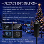 Christmas 8-Pattern Projection Festive Light Decoration Night Light