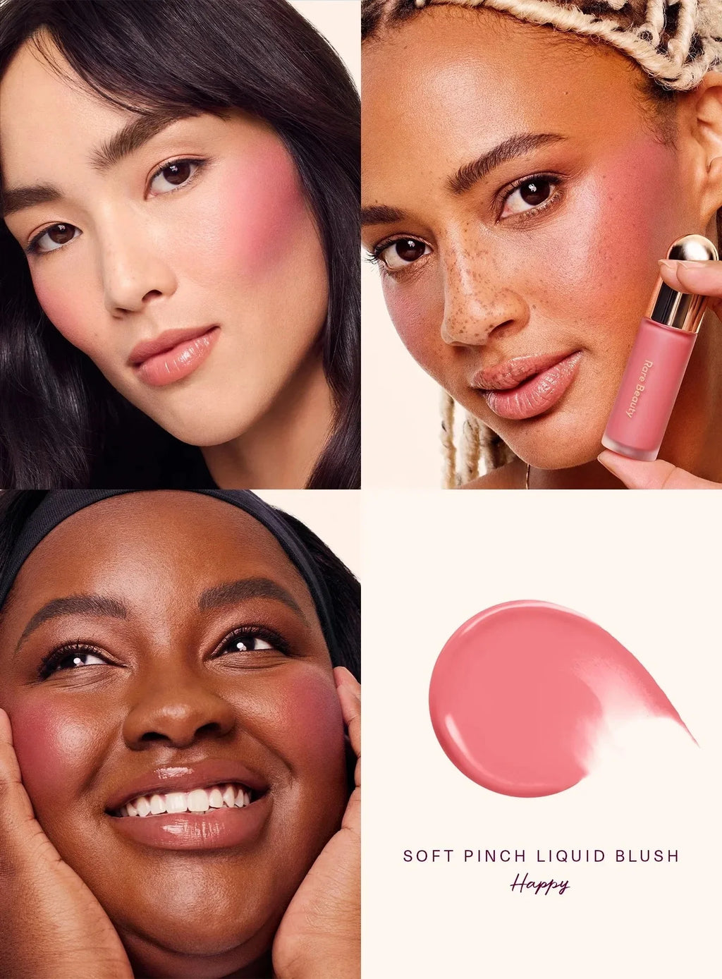 Hot Rare Beauty Happy Hope Joy Alive Love Lucky Liquid Blush Lip Gloss Highlighter Brightening Cushion Makeup With Box Gifts