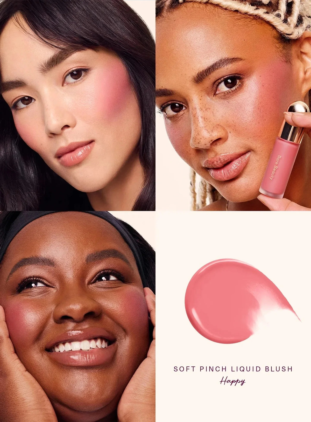 Hot Rare Beauty Happy Hope Joy Alive Love Lucky Liquid Blush Lip Gloss Highlighter Brightening Cushion Makeup With Box Gifts