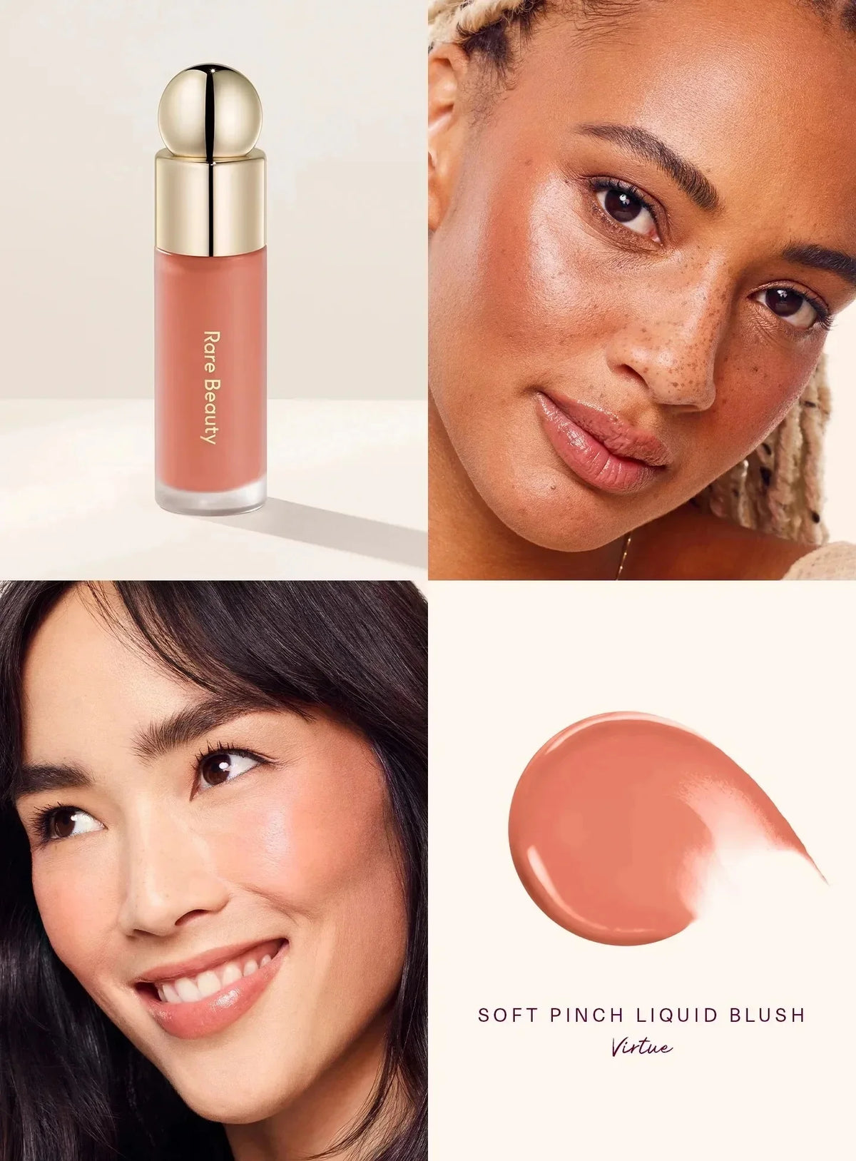 Hot Rare Beauty Happy Hope Joy Alive Love Lucky Liquid Blush Lip Gloss Highlighter Brightening Cushion Makeup With Box Gifts