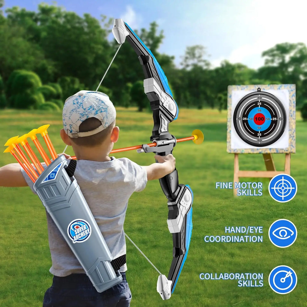 Kids Bow and Arrow Set, LED Light Up Archery Toys 10 , Boys