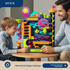 Educational Montessori Toys Multilayer Track Adventure Game Rail Rolling Ball Model Interactive Brain Kids Christmas Gift