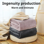 USB Heated Blanket With Storage Bag 160x85cm Coral Velvet Shawl Wearable Electric Blanket Winter Body Warmer for Home Office Car