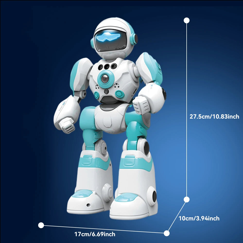 Kids Smart Voice Interaction Robot Blue Plastic Intelligent Robot