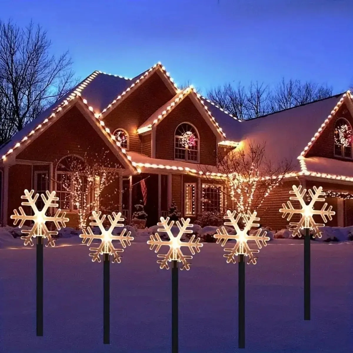 Christmas Garden Stake Lights — 5 Pieces, 8 Modes