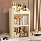 3 to 4-Tier Foldable Makeup Organizer with Drawer Function— Storage