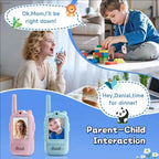 Video Walkie Talkies for Kids 2 Pack Rechargeable Toddler Toys for Indoor Camping Travel Birthday Gfits for Kids Ages 3-12