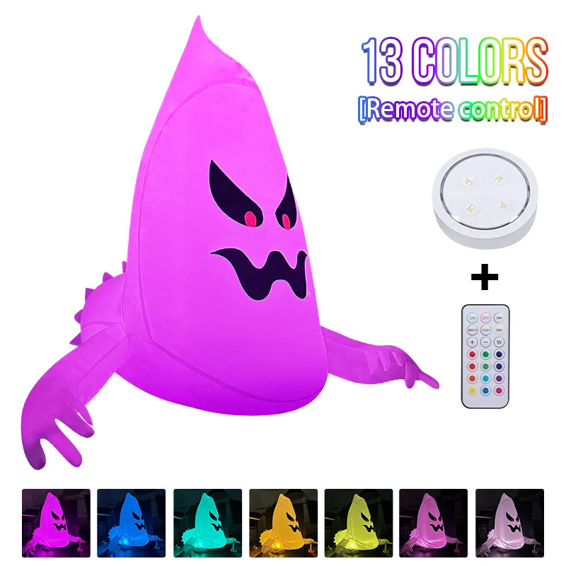 LED Crashing Ghost Window Inflatable Halloween Decoration