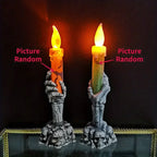 Halloween Skeleton Ghost Hands Led Candles Light